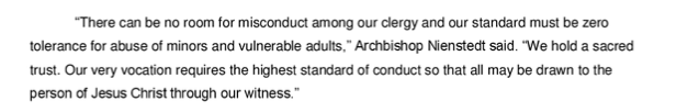 Oct. 6 archdiocesan statement