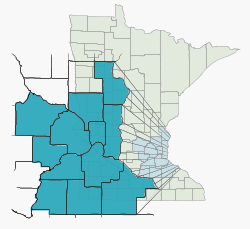 Map of the Archdiocese of St. Paul and Minneapolis