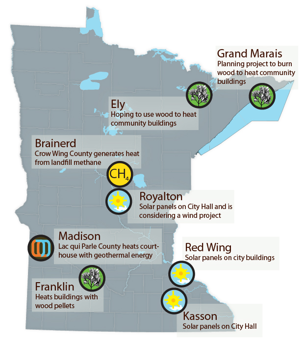 Communities with small energy generation efforts or discussions | MPR