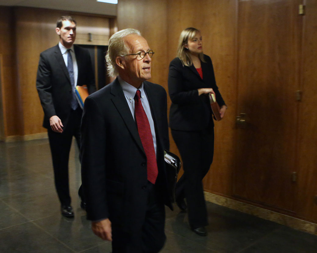 Attorney Jeff Anderson and his associates approached a Ramsey County courtroom in St. Paul during a Decemer 2013 case against the Archdiocese of St. Paul and Minneapolis. 