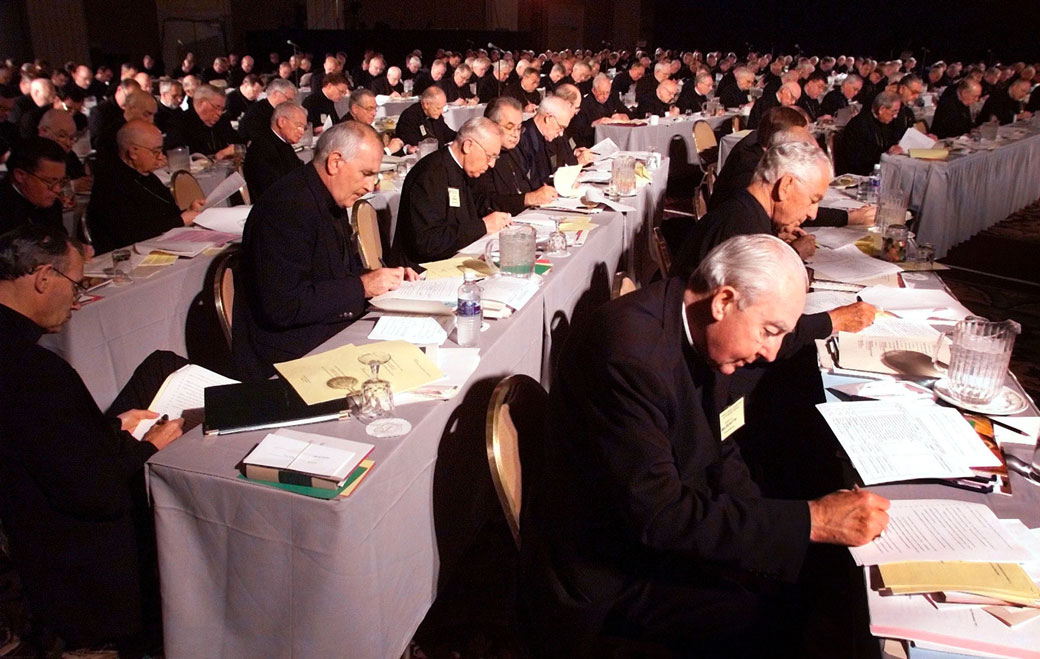 Bishops attended the U.S. Conference of Catholic Bishops' 2002 meeting in Dallas. They voted, during the meeting, on a 