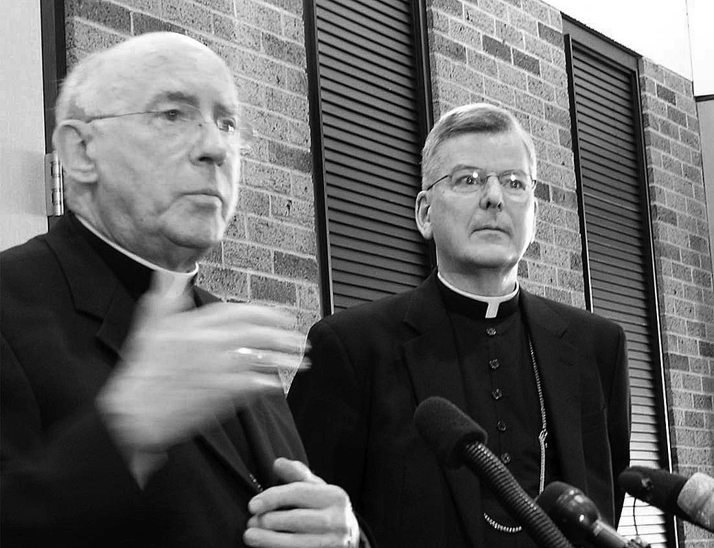 New Ulm bishop John Nienstedt served alongside Archbishop Harry Flynn as coadjutor bishop during a year of transition before Flynn's retirement.